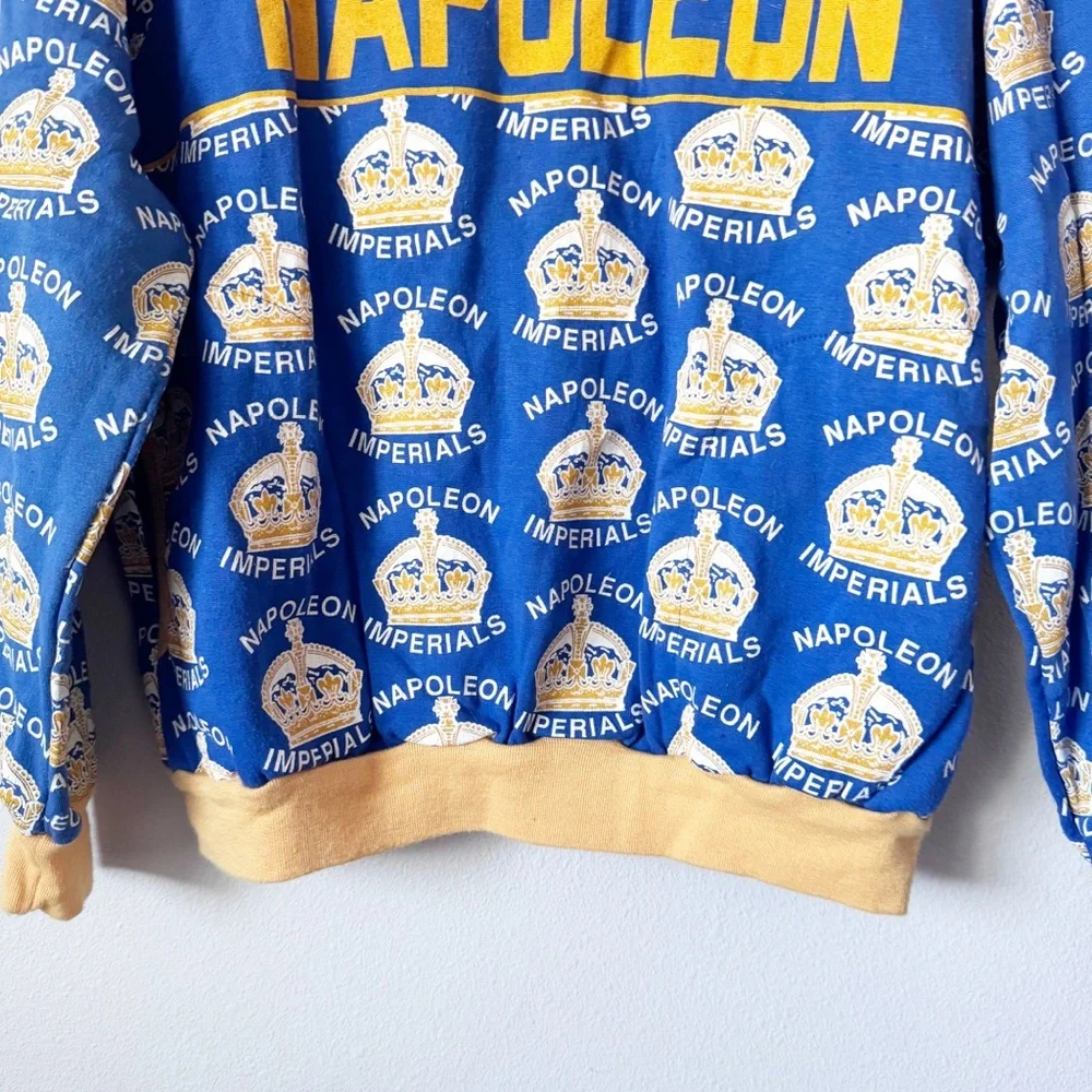 Vintage Napoleon Blue and Yellow Men's Sweatshirt - Picture 3 of 10